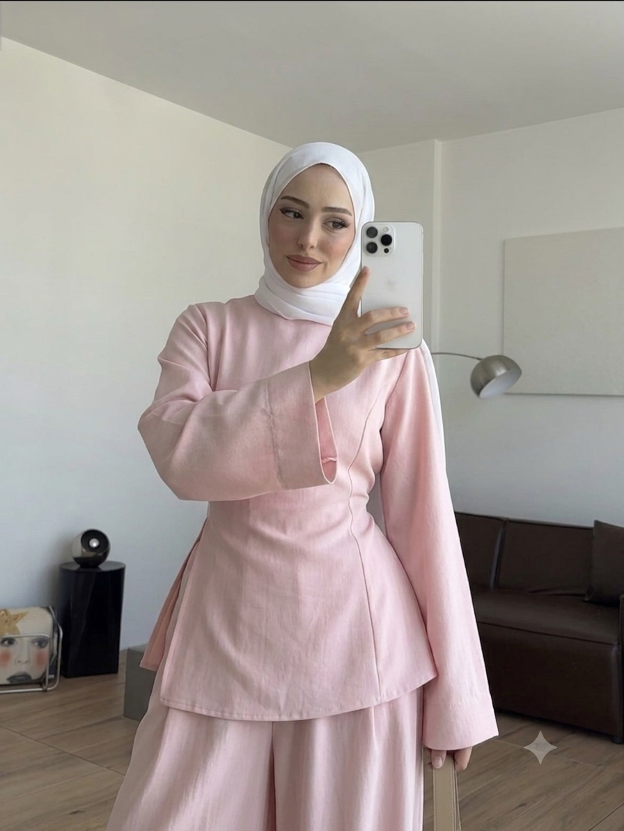 طقم لينن قطعتين